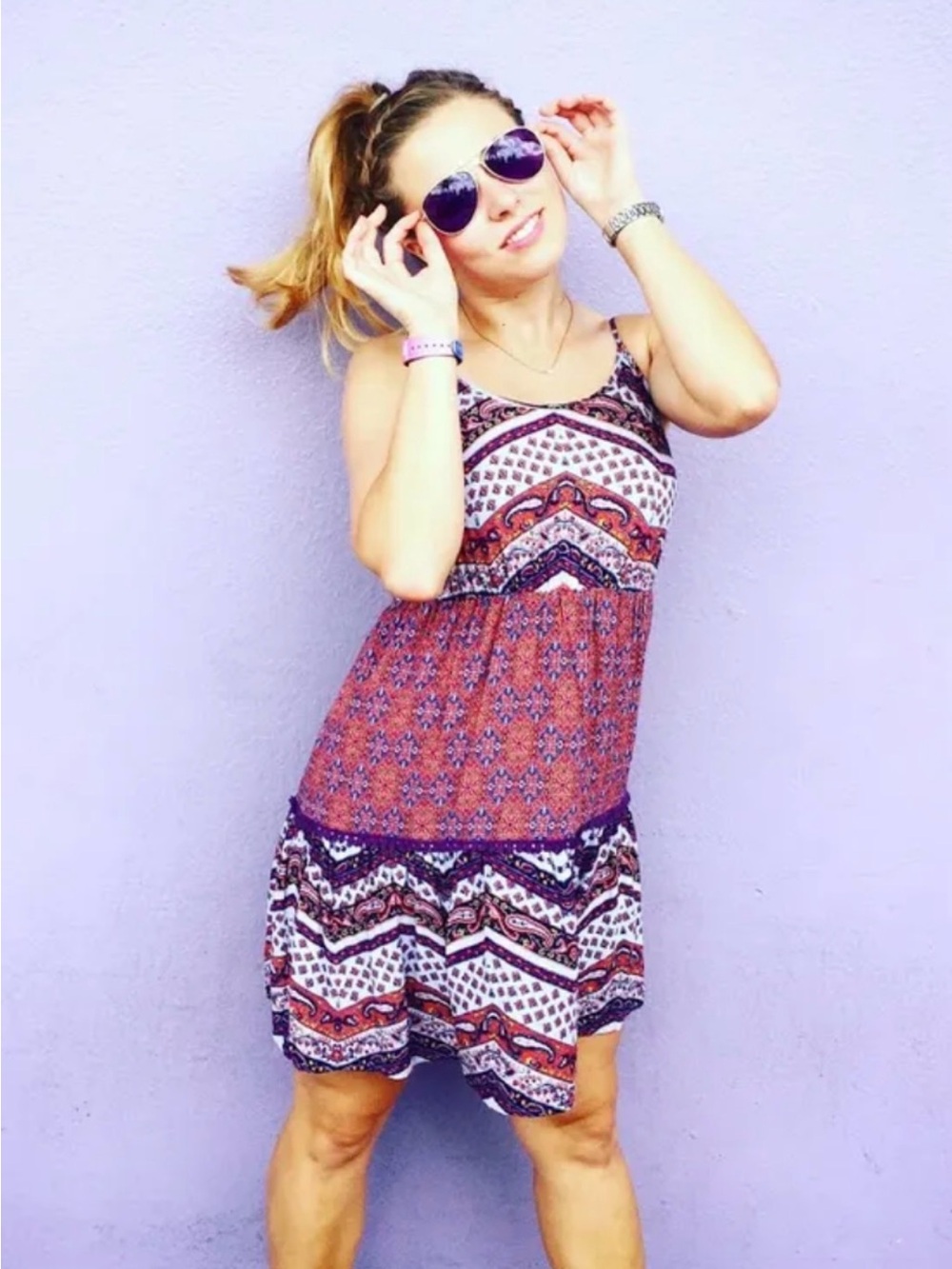 Mossimo Supply Co. Juniors Tiered Boho Dress Medium